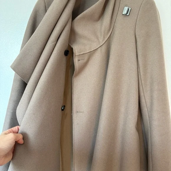 All Saints Women's Taupe Cape Coat - Picture 9 of 16